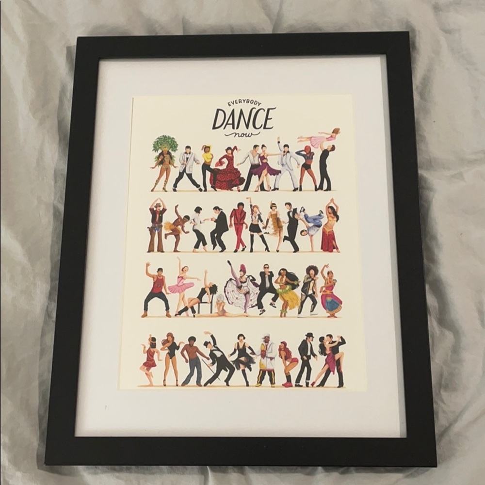 “Everybody Dance Now Print” in Black Frame